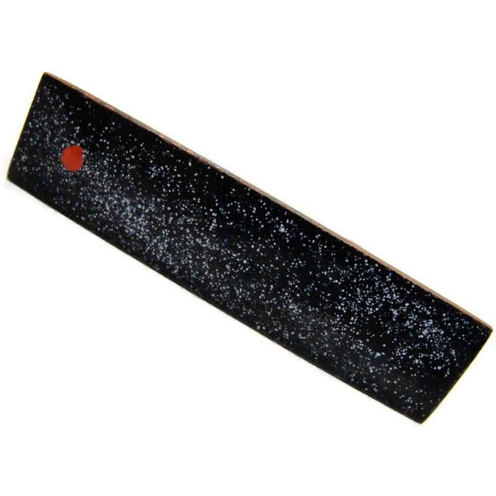Black Splatter Enamel Copper Neck Tie Clip Clasp